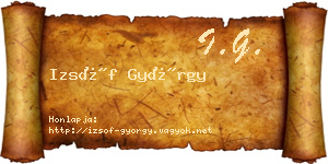 Izsóf György névjegykártya