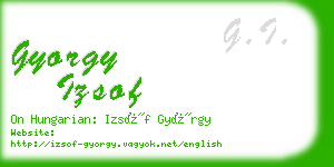 gyorgy izsof business card